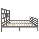 vidaXL szürke tömör fenyőfa ágykeret 200 x 200 cm