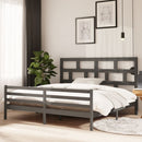 vidaXL szürke tömör fenyőfa ágykeret 200 x 200 cm