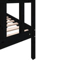 vidaXL Small Single fekete tömör fenyőfa ágykeret 75 x 190 cm