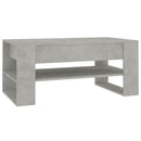 vidaXL betonszürke szerelt fa dohányzóasztal 102 x 55 x 45 cm