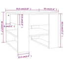 vidaXL betonszürke szerelt fa dohányzóasztal 55,5x55x45 cm