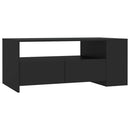 vidaXL fekete szerelt fa dohányzóasztal 102 x 55 x 42 cm