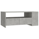 vidaXL betonszürke szerelt fa dohányzóasztal 102 x 55 x 42 cm