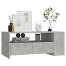 vidaXL betonszürke szerelt fa dohányzóasztal 102 x 55 x 42 cm