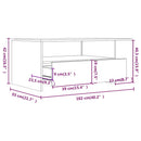 vidaXL betonszürke szerelt fa dohányzóasztal 102 x 55 x 42 cm