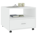 vidaXL fehér szerelt fa dohányzóasztal 55x55x40 cm