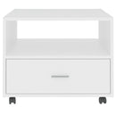 vidaXL fehér szerelt fa dohányzóasztal 55x55x40 cm