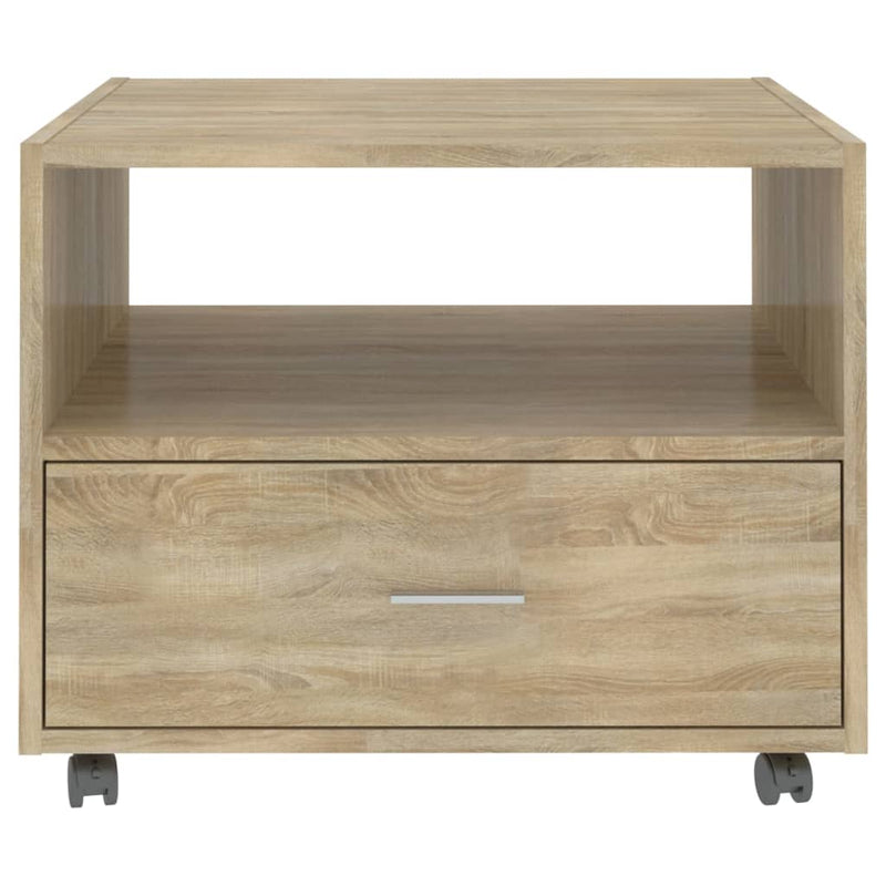 vidaXL sonoma tölgy színű szerelt fa dohányzóasztal 55 x 55 x 40 cm