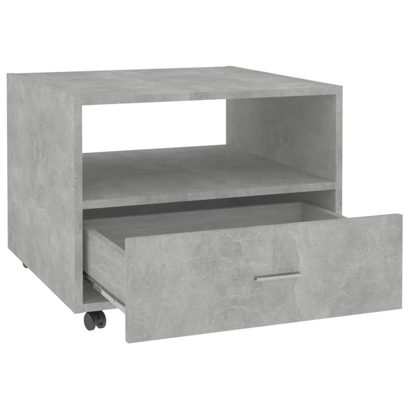 vidaXL betonszürke szerelt fa dohányzóasztal 55 x 55 x 40 cm