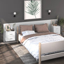 vidaXL 2 db fehér falra szerelhető éjjeliszekrény