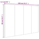 vidaXL fekete szerelt fa ágyfejtámla 120x1,5x80 cm
