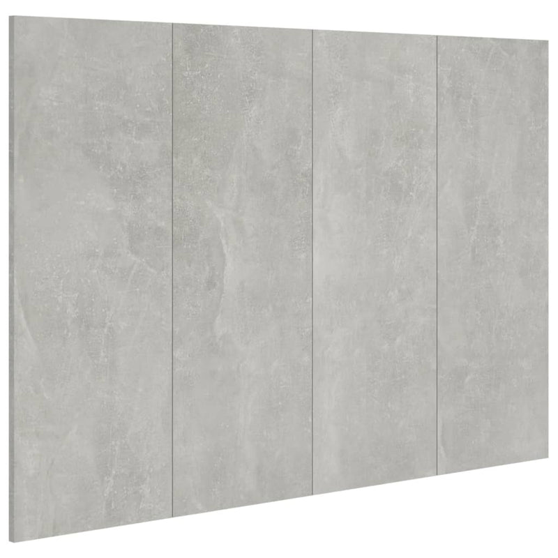 vidaXL betonszürke szerelt fa ágyfejtámla 120x1,5x80 cm