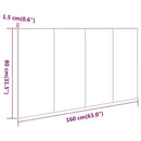 vidaXL betonszürke szerelt fa ágyfejtámla 160 x 1,5 x 80 cm