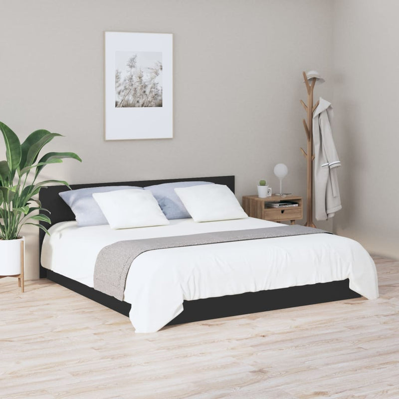 vidaXL fekete szerelt fa ágyfejtámla 200x1,5x80 cm