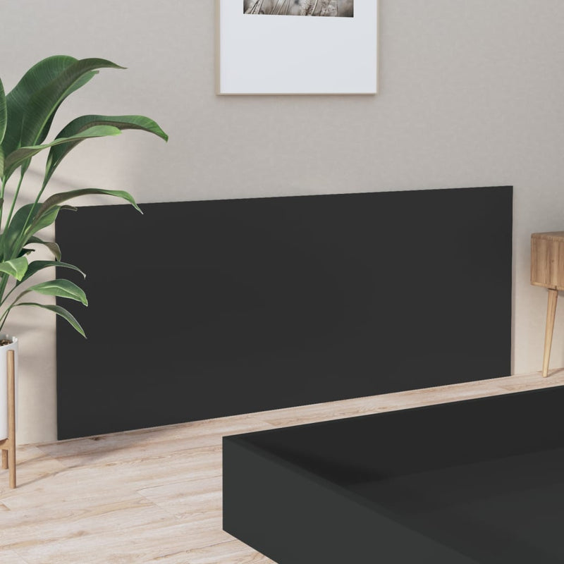 vidaXL fekete szerelt fa ágyfejtámla 200x1,5x80 cm
