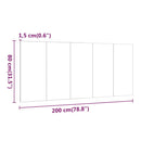 vidaXL sonoma tölgy színű szerelt fa ágyfejtámla 200 x 1,5 x 80 cm