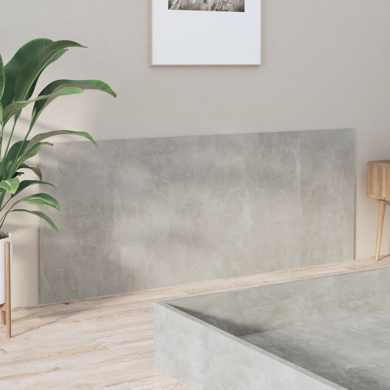 vidaXL betonszürke szerelt fa ágyfejtámla 200x1,5x80 cm