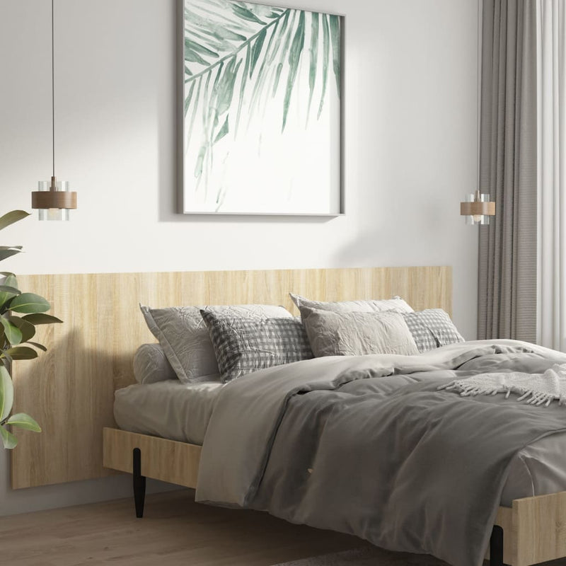 vidaXL sonoma tölgy színű szerelt fali fejtámla 240 x 1,5 x 80 cm