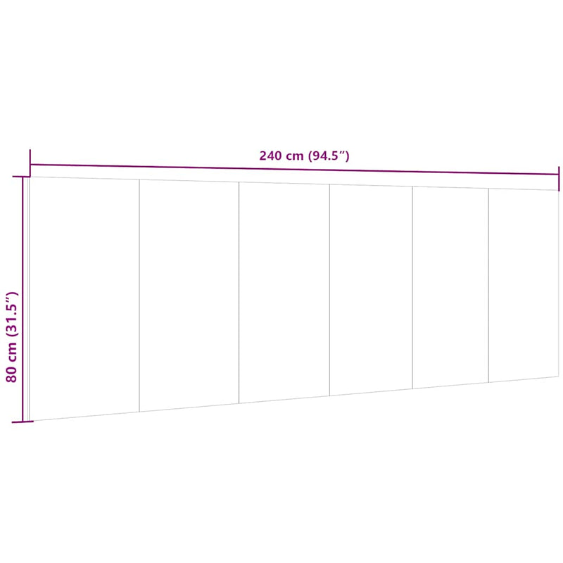 vidaXL sonoma tölgy színű szerelt fali fejtámla 240 x 1,5 x 80 cm