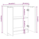 vidaXL betonszürke szerelt fa tálalóasztal 60 x 30 x 70 cm