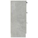 vidaXL betonszürke szerelt fa tálalóasztal 60 x 30 x 70 cm