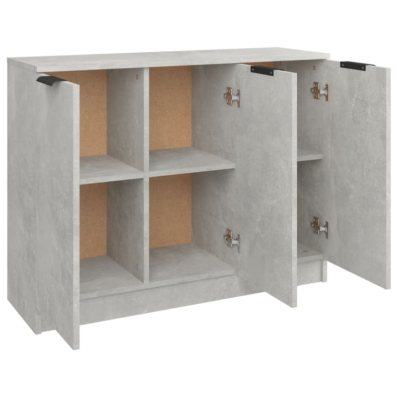vidaXL betonszürke szerelt fa tálalóasztal 90,5x30x70 cm