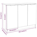 vidaXL betonszürke szerelt fa tálalóasztal 90,5x30x70 cm