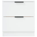 vidaXL 2 db fehér szerelt fa éjjeliszekrény