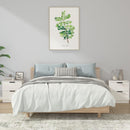 vidaXL 2 db fehér szerelt fa éjjeliszekrény