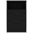 vidaXL fekete szerelt fa éjjeliszekrény