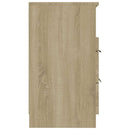 vidaXL 2 db sonoma-tölgyszínű szerelt fa éjjeliszekrény