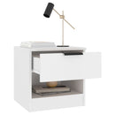 vidaXL 2 db fehér szerelt fa éjjeliszekrény