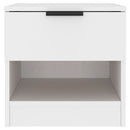 vidaXL 2 db fehér szerelt fa éjjeliszekrény