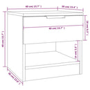 vidaXL 2 db fehér szerelt fa éjjeliszekrény