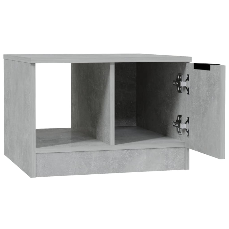 vidaXL betonszürke szerelt fa dohányzóasztal 50 x 50 x 36 cm