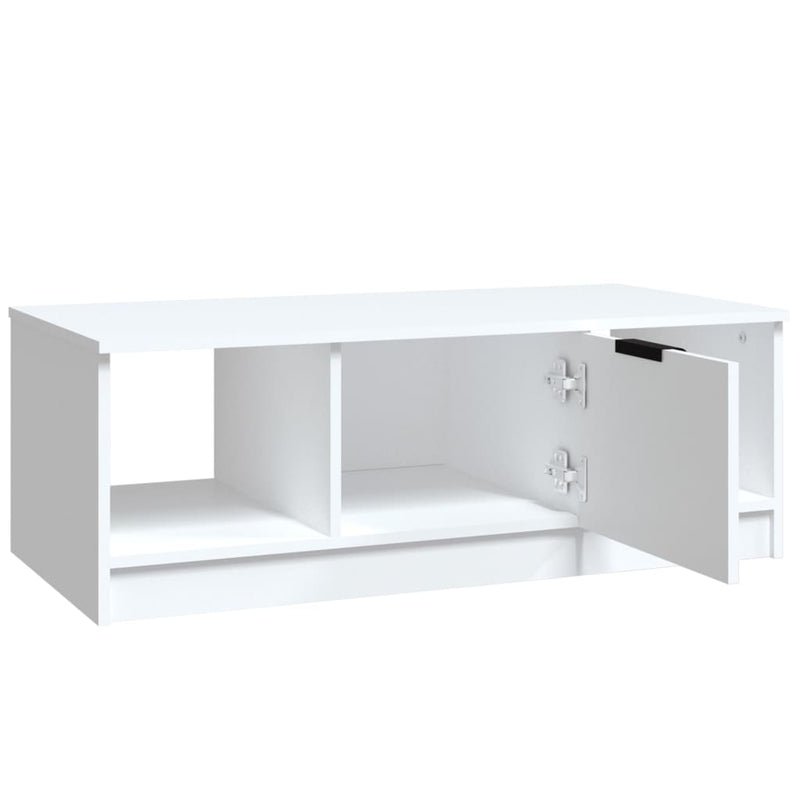 vidaXL fehér szerelt fa dohányzóasztal 102x50x36 cm