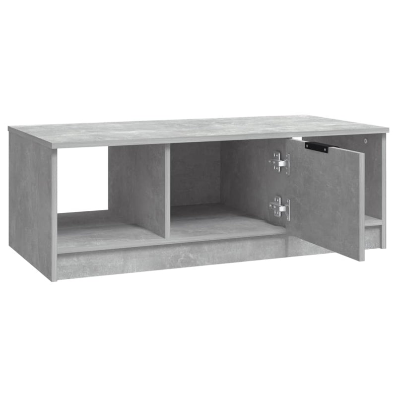 vidaXL betonszürke szerelt fa dohányzóasztal 102 x 50 x 36 cm