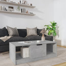 vidaXL betonszürke szerelt fa dohányzóasztal 102 x 50 x 36 cm