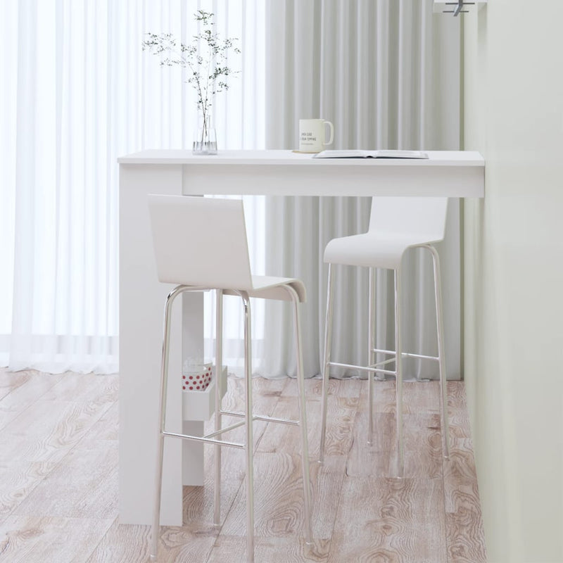 vidaXL fehér fatermék fali bárasztal 102 x 45 x 103,5 cm