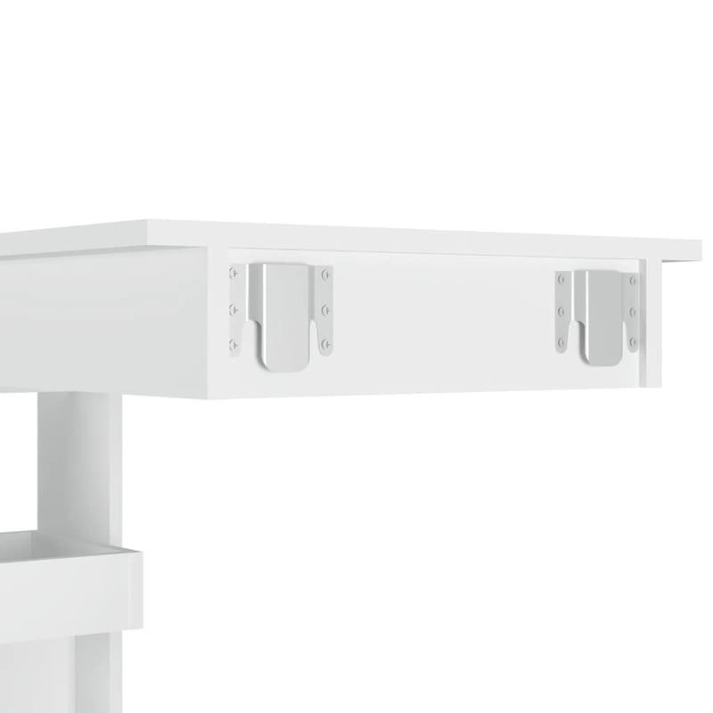 vidaXL fehér fatermék fali bárasztal 102 x 45 x 103,5 cm