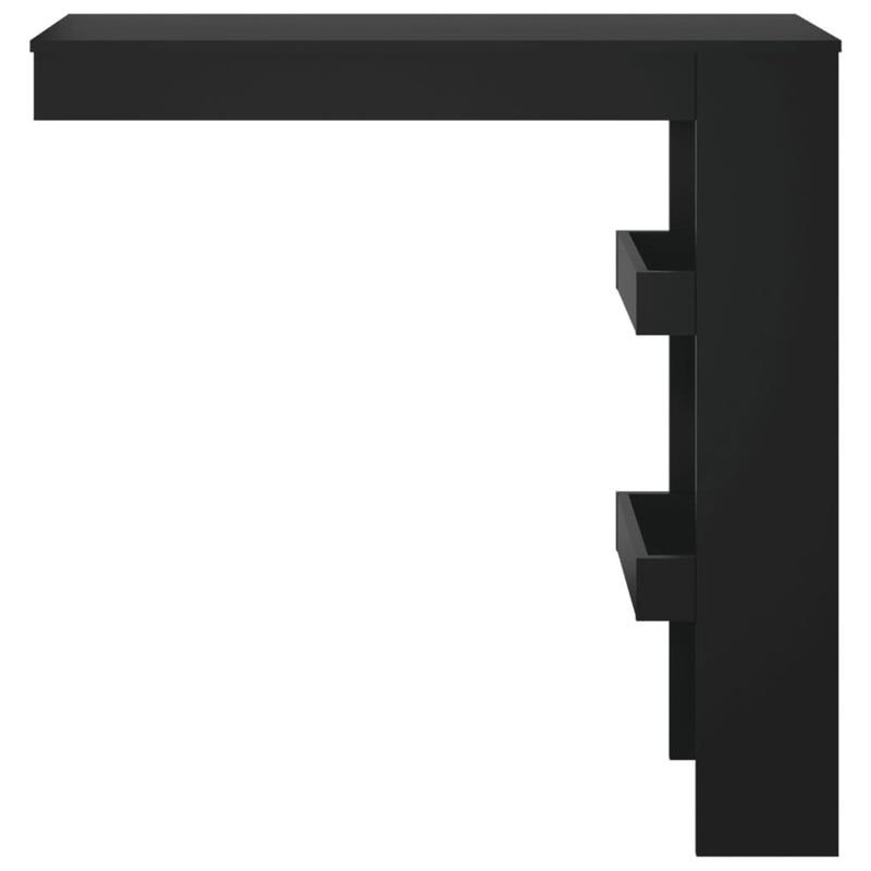 vidaXL fekete fatermék fali bárasztal 102 x 45 x 103,5 cm