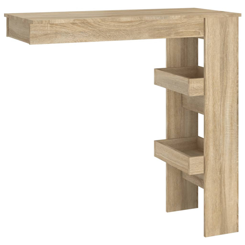 vidaXL sonoma tölgy színű fatermék fali bárasztal 102 x 45 x 103,5 cm
