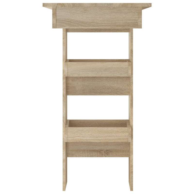 vidaXL sonoma tölgy színű fatermék fali bárasztal 102 x 45 x 103,5 cm