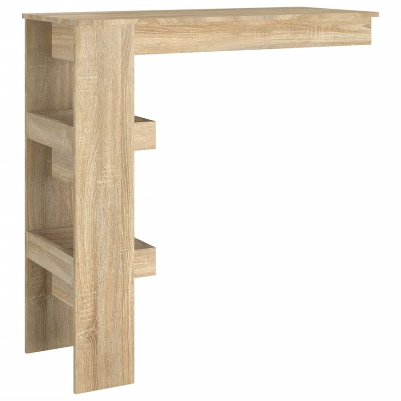 vidaXL sonoma tölgy színű fatermék fali bárasztal 102 x 45 x 103,5 cm