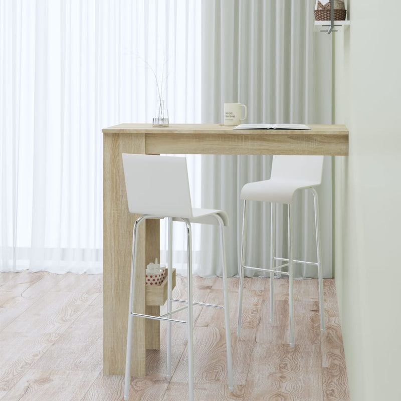 vidaXL sonoma tölgy színű fatermék fali bárasztal 102 x 45 x 103,5 cm