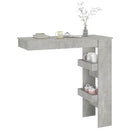 vidaXL betonszürke fatermék fali bárasztal 102 x 45 x 103,5 cm