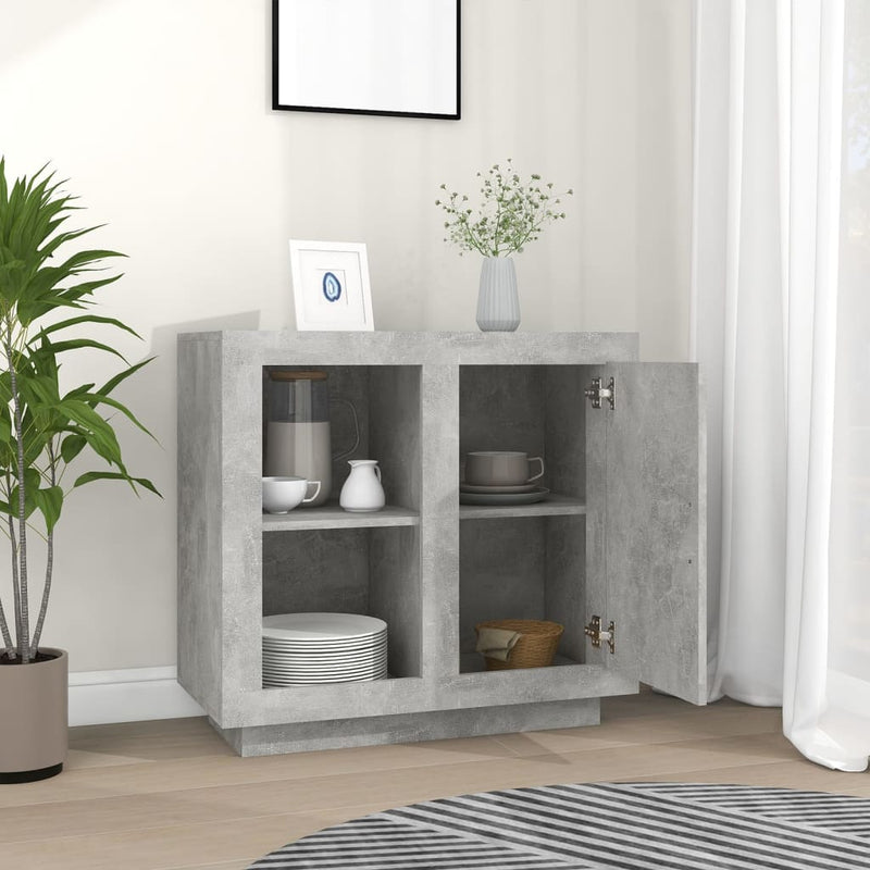vidaXL betonszürke színű tálalószekrény 80 x 40 x 75 cm