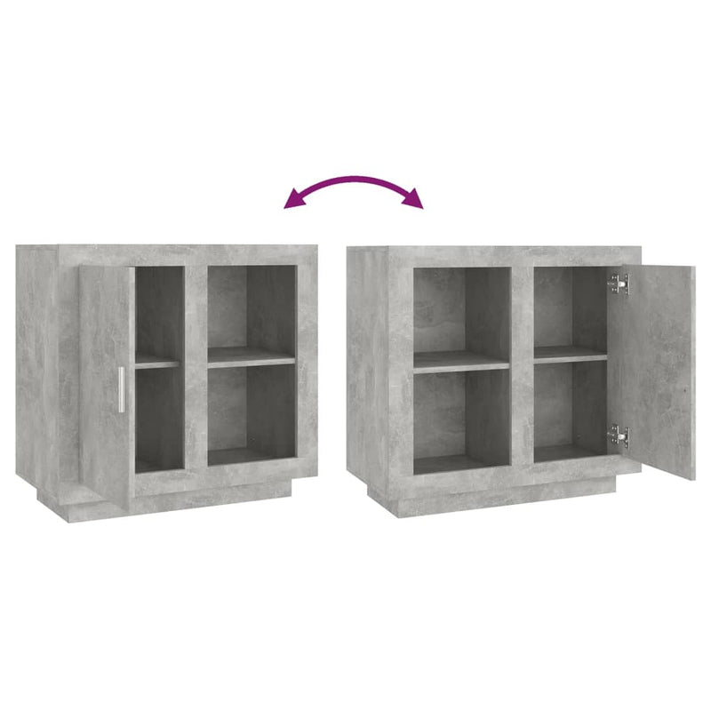 vidaXL betonszürke színű tálalószekrény 80 x 40 x 75 cm