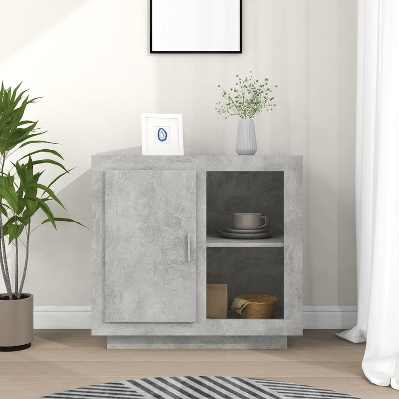 vidaXL betonszürke színű tálalószekrény 80 x 40 x 75 cm