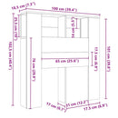 vidaXL betonszürke áthidaló szekrény 100 x 18,5 x 102,5 cm